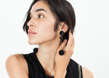 Load image into Gallery viewer, Drop Cluster Earring in Black