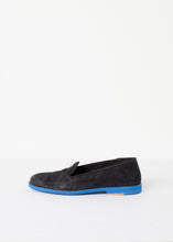 Laden Sie das Bild in den Galerie-Viewer, Suede Loafers - Black/Blue